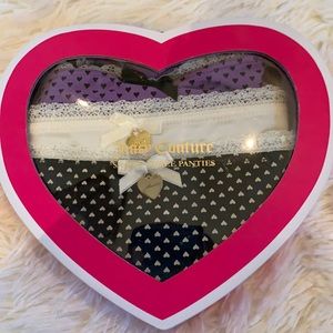New in Box Juicy Couture Panties Set sz S
